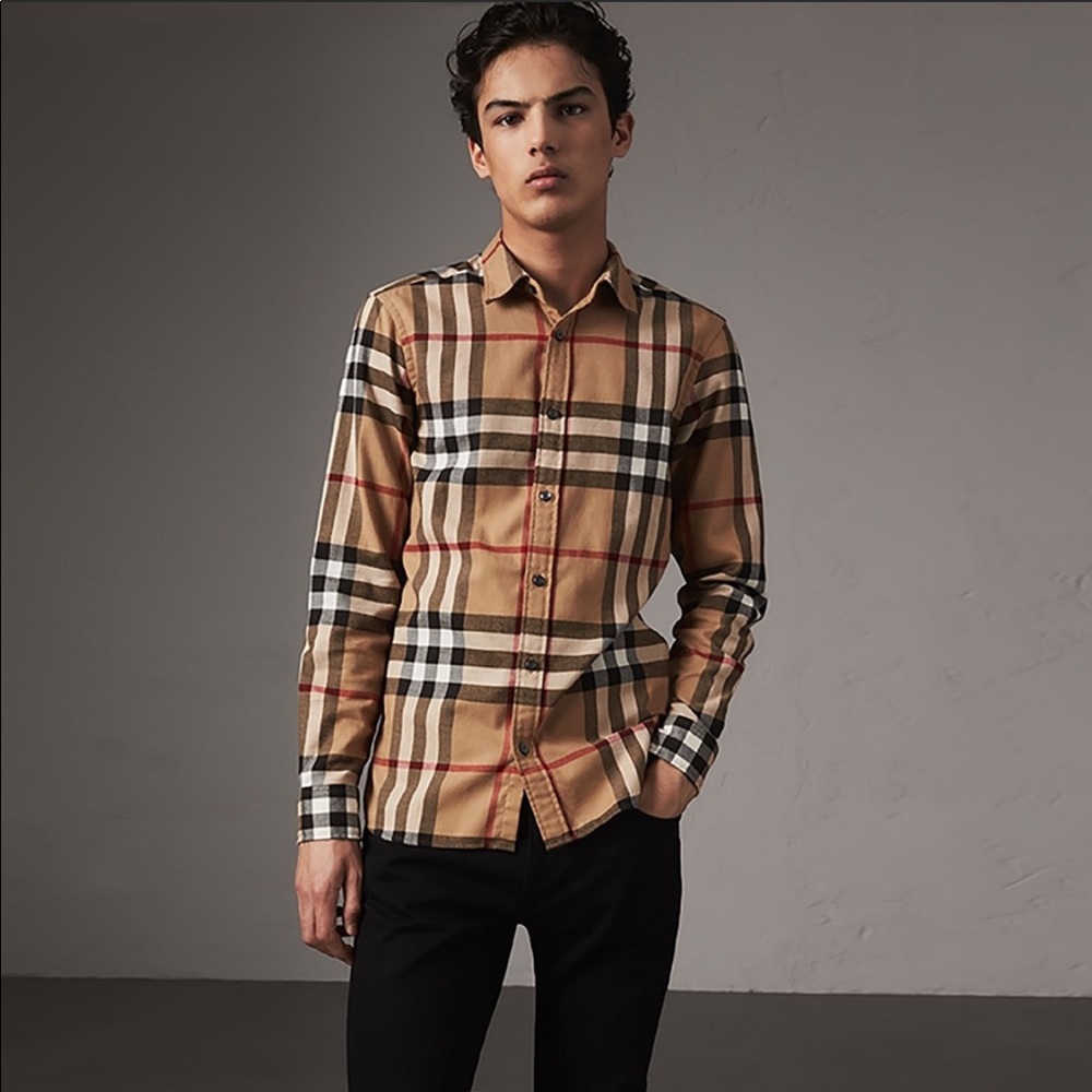 NWT Burberry Flannel shirt Size XXL